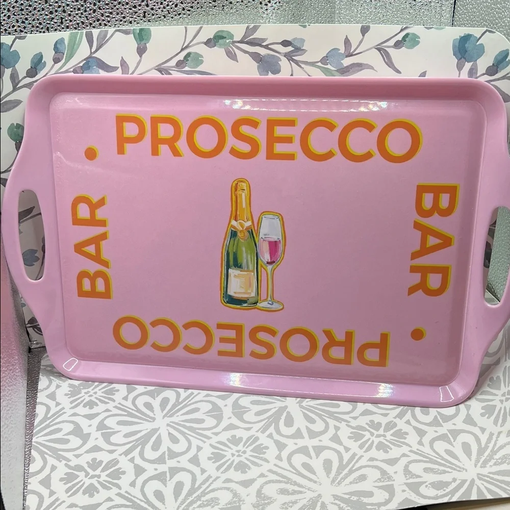 🥂🍾Pink Prosecco Bar Serving Tray🥂🎀 Bridal Shower Wedding Gift Bachelorette Host